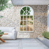 Large Arch Mirror Garden Indoor Outdoor Gothic White Wooden Frame Wall Mounted