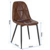 2/4x Dining Chairs w/ Backrest Faux Leather Metal Legs Reception Kitchen Chairs
