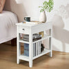 3-tier Sofa Side Table Modern End Table Nightstand w/ Drawer for Living Room