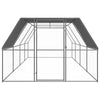 Outdoor Chicken Cage 3x8x2 m Galvanised Steel Y8K8