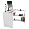 360° Rotatable Corner Desk Storage Shelf Combo Workstation L-Shaped Table Office