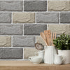 UK 90Pcs Self-adhesive Tiles Wall Brick Sticker Kit Kitchen Bathroom Wall Art
