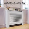 Radiator Cover White Unfinished Modern Traditional Wood Grill Cabinet Shelf MDF