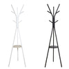 Metal Hat Coat Stand Clothes Storage Rack Umbrella Stand Hanger Hooks With Shelf