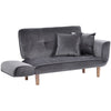 Small Upholstered Sofa Bed Sleeper Recliner Loveseat 2Seater Couch Sofabed Grey