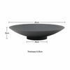 60-120cm Fire Pit Corten Steel Log Burner Bowl Bonfire Outdoor Heater Black Rust