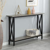 Morden 2 Tiers Console Table Entryway Hallway Table With Shelf Side Table