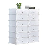 12 Cube DIY White Cabinet Cupbpard Shoe Storage Organizer Shoe Shelf Holder Home