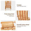 Adjustable 5-Level Bamboo Rocking Chair Porch Rocker Balcony Deck Napping Bed UK