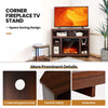 Corner TV Stand for TV up to 48" Entertainment Console Center Adjustable Shelf