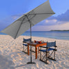2x3m Rectangle Garden Parasol with Base Set Beach Umbrella Sun Shade Crank Tilt