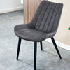 Set of 2 Faux Leather/Suede Dining Chairs Metal Legs Reception Restaurant Chair