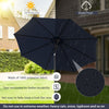 300 cm Solar Patio Umbrella 112 LED Lighted Umbrella Outdoor Table Umbrella