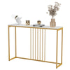 Gold Long Console Table Narrow Sofa Side Table Space-Saving fr Entryway Corridor