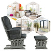 Nursing Glider Rocking Chair Reclining Maternity Chair W/Footstool Baby Nursery