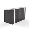 7ft x3.5ft Metel Steel Lockable Storage Box Backyard Bike Bin Tool Garbage Room