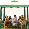 4 x 4m Pop up Outdoor Garden Gazebo Canopy Party Tent Patio Shelt 2-Tier Roof