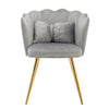 Velvet Dining Chairs Armchair Upholstered Accent Chair with Gold Metal Legs SR