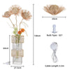 Upscale Rattan Led Floor Standing Lights Wicker Atmosphere Lamp with Ball Flower