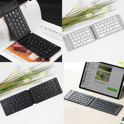 Slim Foldable Bluetooth Wireless Mini Keyboard for Tablet Laptop IOS Notebook PC