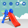 Kids Slide Foldable Toddler Child Climber Slider Playset with Basketball Hoop