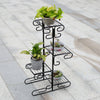 Indoor Outdoor Plant Stand Flower Pot Holder Display Shelf Metal Rack Home Decor