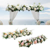 Stylish Artificial Rose Flower Row Wedding Arch Table Background Party Decor