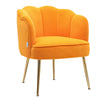 Upholstered Oyster Petaled Armchair Shell Tub Chair Sofa Fireside Leisure Velvet