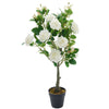 Large Potted Bunch Rose Blossom Flower Artificial Tree Plant Garden Home Decor