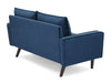 Blue Velvet Fabric 2 Seater Sofa Couch Settee Suite Luxury Upholstered Seat Home