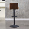2x Bar Stools Gas Lift Swivel Stools Cafe Breakfast Chairs Faux Matte Leather