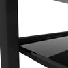 Rectangle Black Glass Coffee Table Clear Coffee Table Living Room Furniture MA