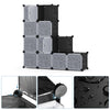 Mondeer 12 Cube Plastic Wardrobe Clothes Organizer Storage Cupboard Closet Black
