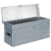 Aluminium Storage Box Silver Lockable Trailer Box Tool Box Organizer Chest