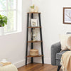 Corner Ladder Bookcase Industrial Shelving Unit Modern Home Storage Furniture