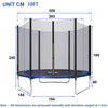 6FT 8FT 10FT 12FT 14FT Outdoor Garden Trampoline W/ Safety Net Enclosure Ladder