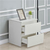 Modern White Bedside Table Cabinet Chest of Drawers Nightstand With 2 Drawers UK