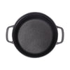 4.2L Cast Iron Soup Deep Pot Griddle Non-Stick Stewing Pan With Lid & Handles UK