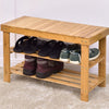 Shoe Bench Bamboo Shoe Rack 3 Tier Shoe Storage Organiser Shelf Stand Natural UK