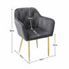 Modern Dining Chair Velvet Padded Seat Tufted Back Armchair Kitchen Home Office