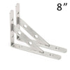 6-12''Triangle Heavy Duty Stainless Steel L-Shaped Wall Shelf Support Bracket UK