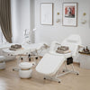 ONPNO Salon Beauty Bed and Hydraulic Stool, Adjustable 3-Section Massage Table