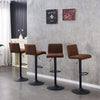 2x Bar Stools Gas Lift Swivel Stools Cafe Breakfast Chairs Faux Matte Leather