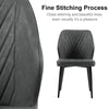 2/4/6pcs Dining Chairs Set Faux Leather Seat Back Metal Legs Kitchen Chair