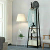 Industrial Coat Rack Stand Hall Tree Shelves Free Standing w 8 Dual Hooks Holder