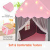 Large Kids Play House Children Indoor Outdoor Castle Fairy Tent with Light & Mat