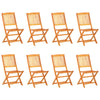 9 Piece Folding Garden Dining Set Solid Acacia Wood K7X6