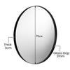 70cm Round Hanging Mirror Decorative Modern Metal Wall Mounted Vanity Mirror