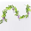 2x 7FT Artificial Wisteria Vine Garland Plant Foliage Trailing Flower Home Decor