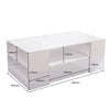 Modern High Gloss Coffee Table With Storage Drawer For Living Room White Black